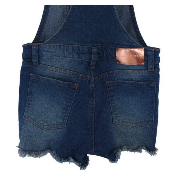 BCBG Girls 6X Denim Overalls With Distressed Detailing & Frayed Hem, NWOT - Picture 7 of 10
